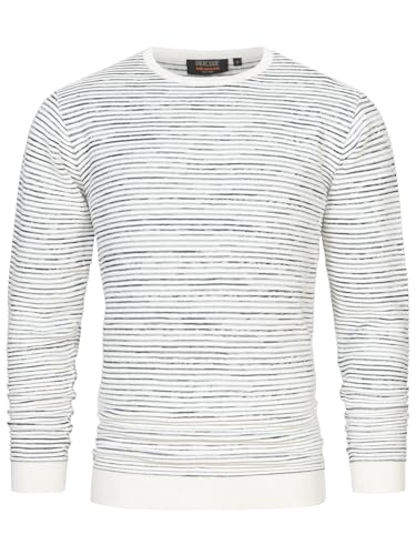 Preisvergleich Produktbild Indicode Herren INManfred Feinstrickpullover aus 100% Baumwolle / Strickpullover für Männer Offwhite L