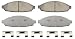 Wagner ThermoQuiet QC931 Ceramic Disc Pad Set With Installation Hardware, Front