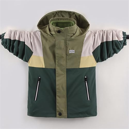 Fall Winter Thick Warm Windproof Jacket for Teens Mock Neck &elastic Cuffs Hooded Jackets Boys Girls Outdoor Tops with Pocket3