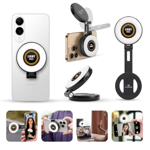Image of Magnetic Selfie Light for iPhone & Smartphones, Ring Light Magsafe Compatible & Rechargeable, Portable LED Ringlight for Selfies, Vlogging, Photography, Makeup, Video Calls
