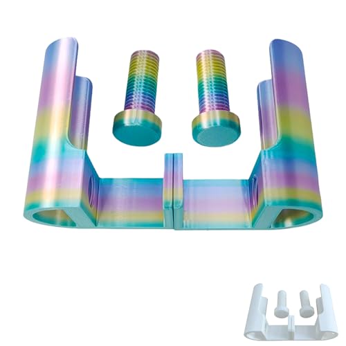 Diamond Painting Canvas Holder – 1 Pair Fixed Scroll Roll Bracket with Adjustable Table Clamps for Diamond Art Projects (Rainbow)