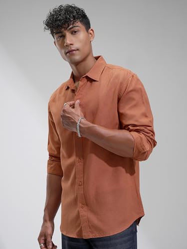 Image of Highlander Men's Relaxed Fit Casual Shirt | Cotton Linen | Relaxed fit | Full Sleeves