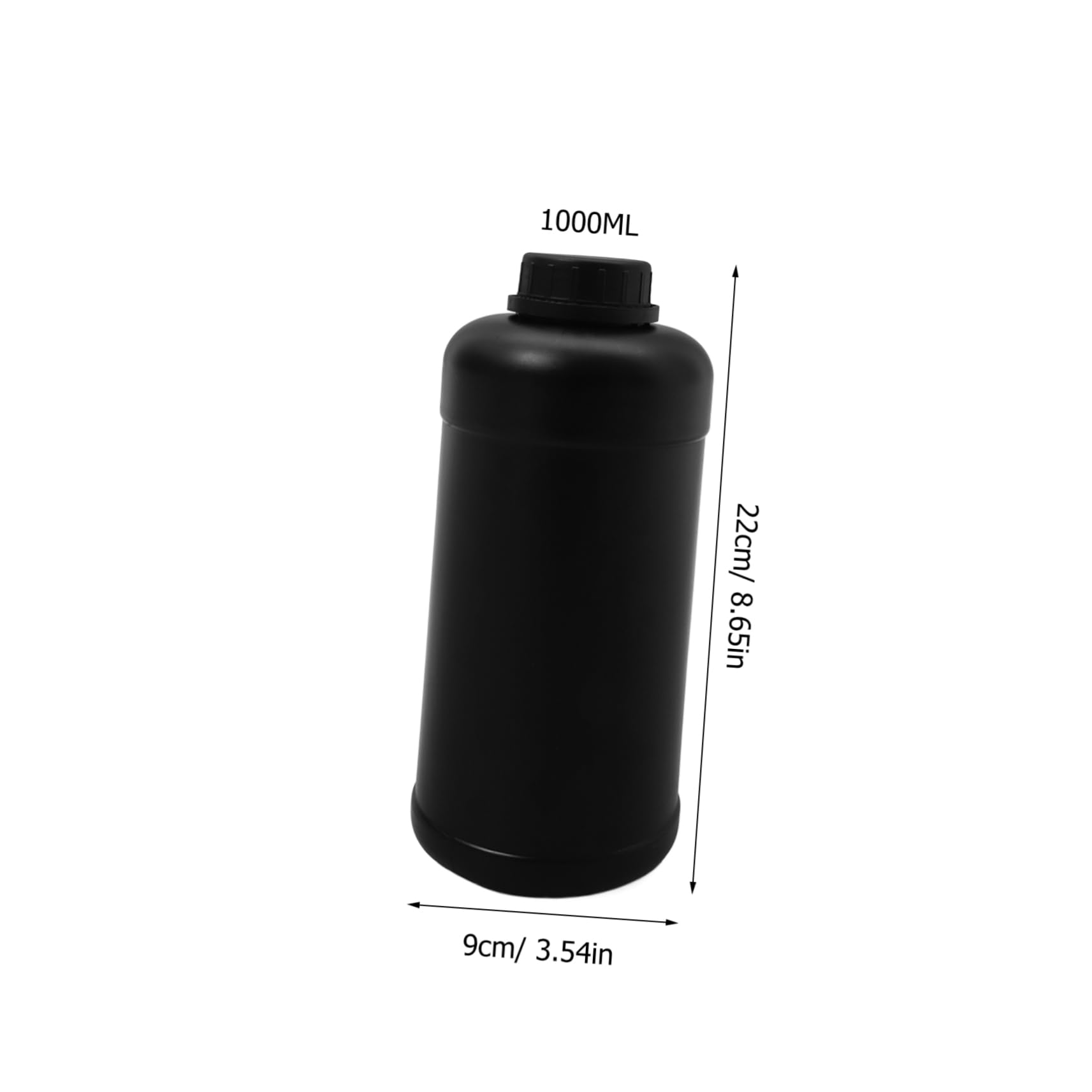 SOLUSTRE 4-pack Hdpe Wide Mouth Bottle 1000ml Lab Chemical Sample Ink Plastic Bottles