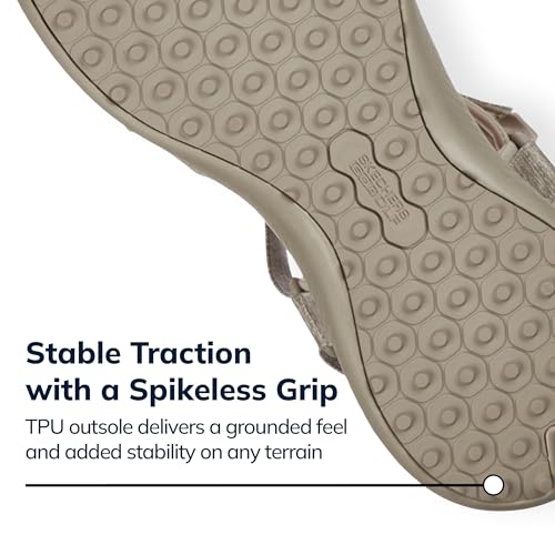 Skechers Women's 600 Spikeless Golf Sandal, Taupe, 8