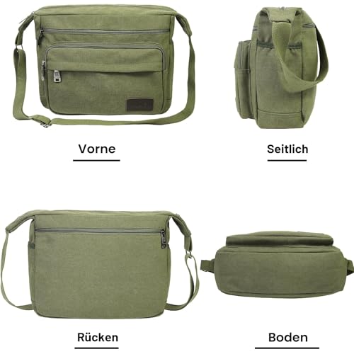 JAKAGO 15 Zoll Wasserabweisendes Multi-Tasche Umhängetasche Herren & Damen