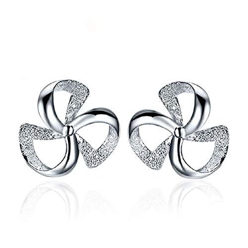 Boucles d'oreilles trèfle en argent 925 élégantes pour femme