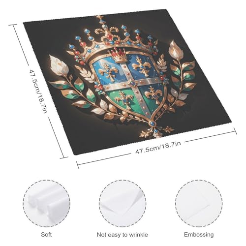 Servilletas de Tela Royal Flower and Crown Tiara 4 Piezas miniatura 2
