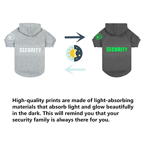 Dog Security Hoodie With Glow-In-The-Dark Prints Dajidali Dog Clothes Apparel Winter Sweatshirt Warm Sweater Jacket Coat Hoodie For Small Medium Large Dog Cat #TOP3