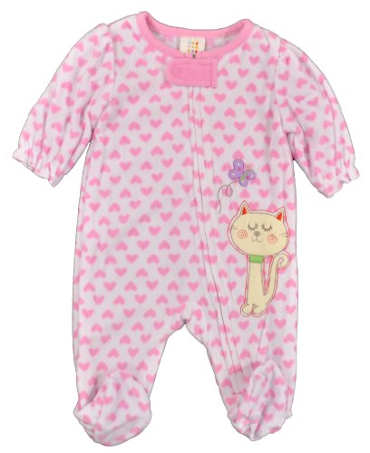 Disney ABSORBA Baby-Girls Newborn Blanket Sleeper, White/Pink, 3-6 Months