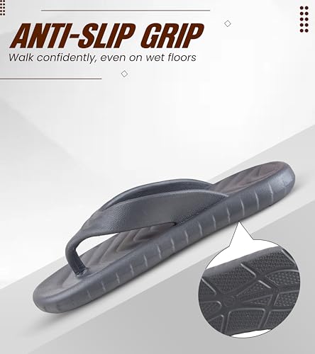 Image of GAITO Stylish EVA Rubber Slippers for Men | Soft Lightweight Flip Flops | Comfortable House & Beach Chappal | Anti-Skid Sole | Water Resistant Durable Slippers for Men