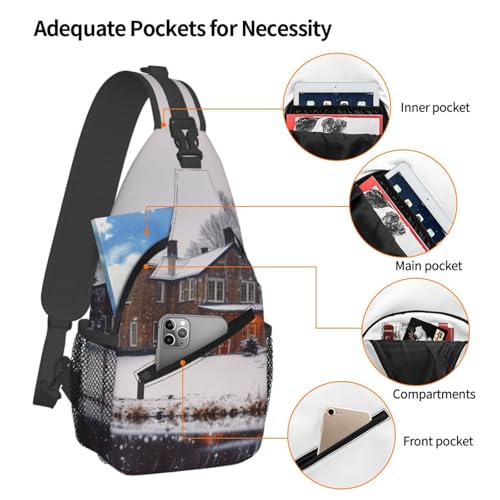 Bolsa tipo sling negra para hombre y mujer miniatura 3