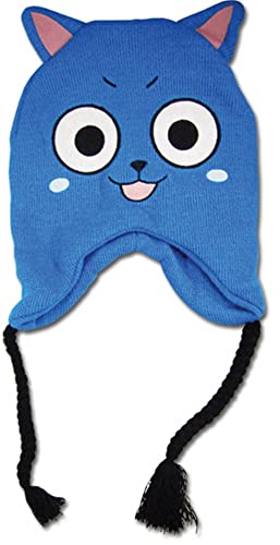 GE Animation Great Eastern GE-83012 Fairy Tail Happy Face Knit Beanie , Blue