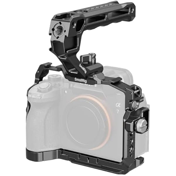SMALLRIG Zestaw A7 V A7R V A7 IV Cage Basic Kit do Sony Alpha 7 V Alpha 7R V Alpha 7 IV z płytką szybkiego montażu do Arca zawiera górny uchwyt zacisk kablowy HDMI - 6025