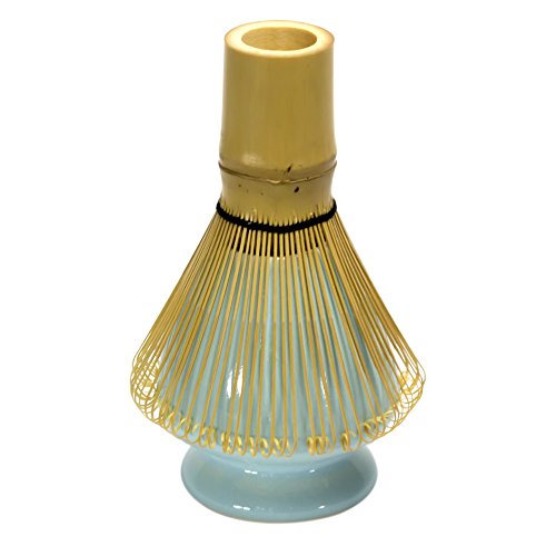 KENKO - Matcha Whisk (Chasen) + Whisk Stand - BLUE - Ceramic Holder