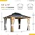 RICHRYCE 11' x 13' Solid Wood Gazebo, Hardtop Gazebo Plastic Sprayed Metal Roof Outdoor Gazebo Canopy Double Vented Roof Pergolas Wood Frame with Netting and Curtains for Garden, Patio, Lawns, Parties