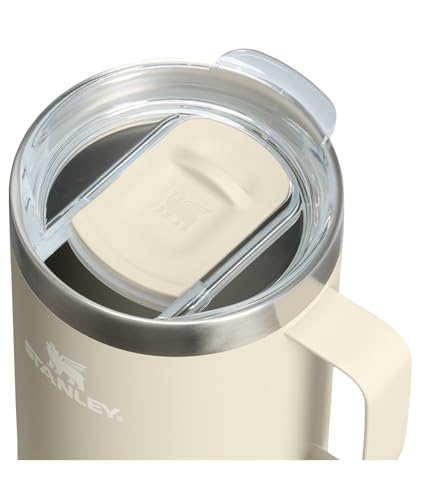 Image of STANLEY Everyday Camp Mug 24oz | Drink Through Lid | Cup for Coffee, Tea and Drinks | Insulated Stainless Steel Coffee Mug | BPA-Free | Toasted Almond