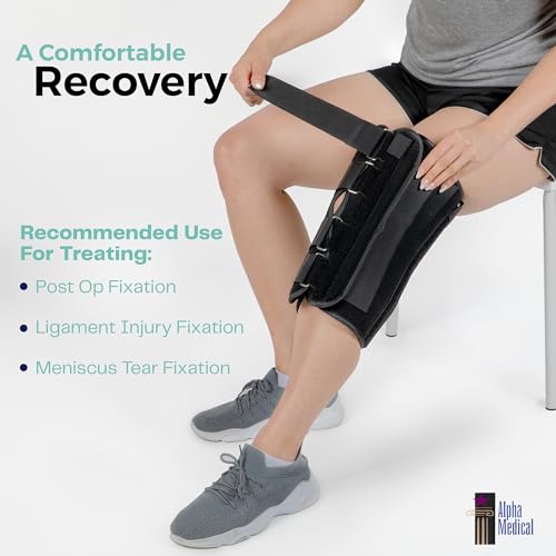 Alpha Medical 12" Long Three Panel Knee & Leg Immobilizer/Kn