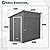 Ball & Cast 4 x 8 FT Storage Shed with Lockable Door and 2 Air Vents,Lean to Outdoor Metal Tool House W/Foundation,All Weather Waterproof,for Backyard,Patio,Lawn,Garden,Gray