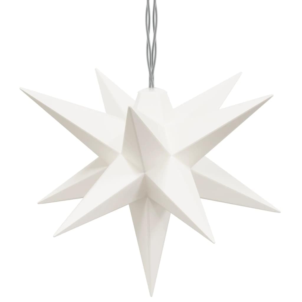 Homgoday Lámpara de Estrella Moravia 10 LED Blanco 10 cm Luces de Navidad Casa y jardín