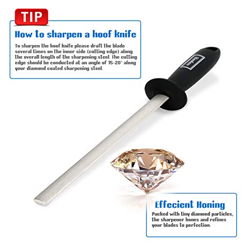 Denzus Hoofere Farrier Tools Farrier Knife Sharpener Professional Farrier Knife Sharpening Stick Sharpen Stone With Diamon Coating, For Stainless And Heavyduty Honing Rod Sharpening Tool #TOP2