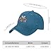 Faux Yarn happys Easter Sublimation Desig Hat for Women Fashion Washed Cyan Blue