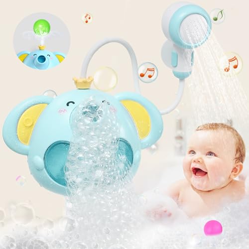 Bath Toys,Singing Bath Bubble Maker for Baby Toddler,Automatic Bubbles Maker for Bathtub, Bubble Bath Toy with Shower Head,Baby Bath Toys for Toddlers, Bubble Machine for Bathtub Gift for Babys