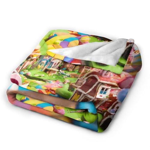 Couverture voyage flanelle Candy Land : plaid lit et camping - 3