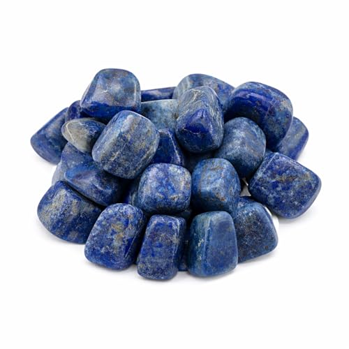 Image of Crystal Lapiz Lazuli Tumble Stone | 50 gm Approx | Tumbled Gemstones | Reiki Healing Stones | Aquarium Gravel | Home, Garden,Table Decor| Pack of 1|