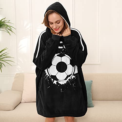 Letsfunny Blanket Hoodie,Oversized Wearable Sherpa Fleece Blanket Sweatshirt,Super Soft Warm Cozy With Giant Pocket,Gifts For Women Men Adults Teenagers Kids, One Size Fits All #TOP6