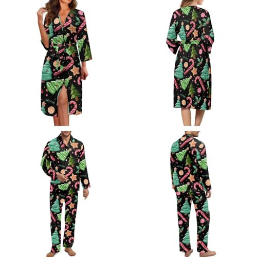 Christmas Couple Pajamas His and Her Pajamas for Couples Set Comfortable Pjs2