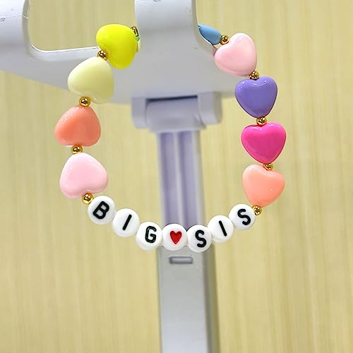 Image of Fuqimanman2020 Big Sister Bracelet Colorful Little Sister Bracelet Letter Beads Bracelet for Sister Jewelry Gift