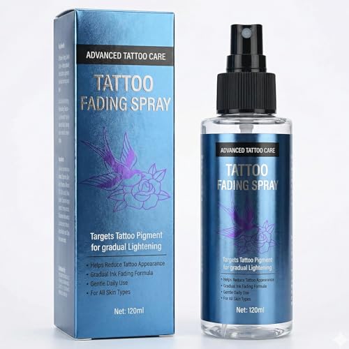 Tattoo Remover Spray Safe & Effective Fading Spray for Old & Unwanted Tattoos Natural Strength Formula Supports Skin Recovery for Men & Women 4 Fl Oz