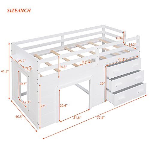 Ballcasttwinsizelowloftbedwithsafetyguardrailstairwoodenbedframewcabinetshelfsolidconstructionnospringboxneededfurnituresetforboysgirlskeensstudybedroomwhite  Urban Country Home Decor Ball cast twin size low loft bed with safety guardrail stairwooden bedframe wcabinet shelfsolid constructionno spring box neededfurniture set for boys girls keens study bedroomwhite  urban country home decor
