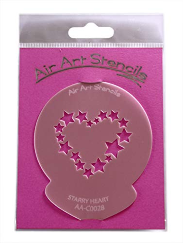 Valentines Starry Heart Stencil Reusable & Flexible for Cakes & Crafts