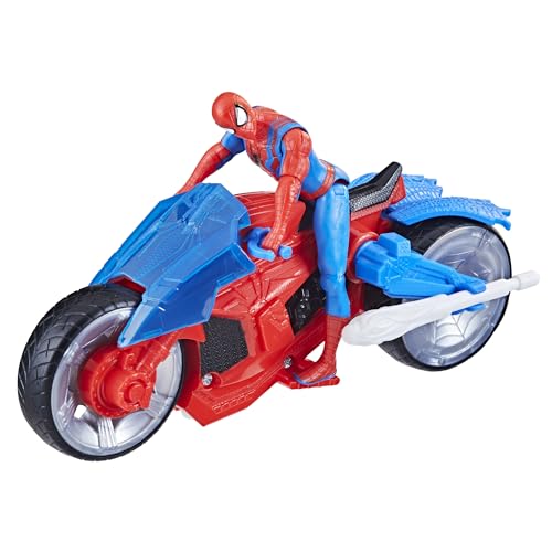 Motocicleta de Spider-Man Marvel con figura de acción para lanzarredes 5