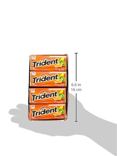 Trident Tropical Twist Sugar Free Gum, 12 Count (Pack of 1)