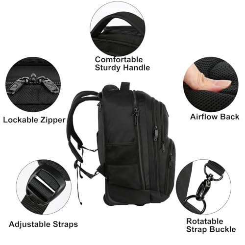 MATEIN Rolling Laptop Backpack