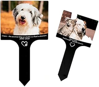 Pet Grave Markers Personalised with Photos and Text - Perfect for Cat Memorial, Dog Memorial, Pet Memorial, Dog Grave Markers, Pet Grave Marker, or Cat Grave Markers (Black)
