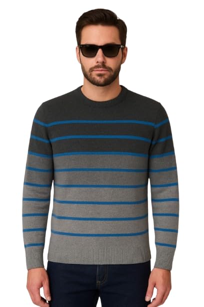 cotfyne Men's Wool Round Neck Sweater |Full Sleeve, Soft Men's Winterwear Office wear Pullover|Regular Fit Casual Lightweight Everyday Wear Sweater for Men-01786-picture-40