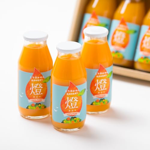 三ヶ日みかん100%ジュース -燈(あかり)- (180ml×6本)