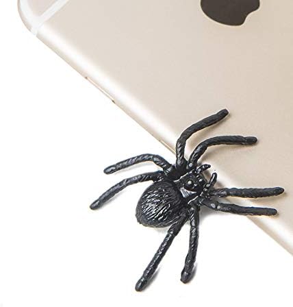 Partay Shenanigans Plastic Spider Toys - 100 Pack Black Realistic Fake Spider Props for Halloween, Prank, Haunted House Decorations 4-5cm