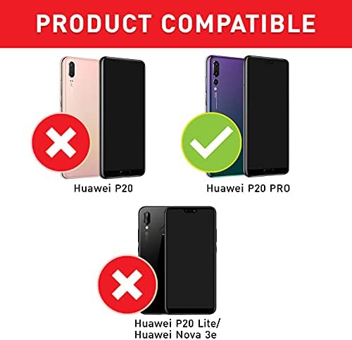 BEZ Case for Huawei P20 Pro Case, Flip Case Compatible with Huawei P20 Pro, Wallet Case Cover [Canvas Faux Leather] with Credit Card Holders, Kick Stand, Magnetic Strap Closure, Black