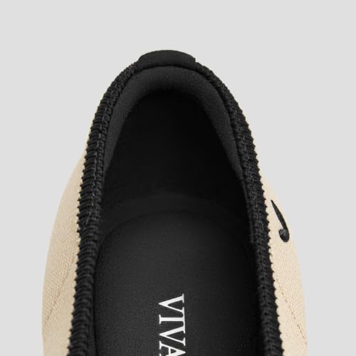 Image of VIVAIA Nelly Women's Mary Jane Flats Comfortable Almond Toe Ballet Flat Shoe Lightweight Soft Versatility Dress Shoes