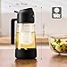 PARACITY Oil Dipenser Bottle with Silicone Bottom, 2 in 1 Olive Oil Sprayer and Dispenser, Oil Spray Bottle 500ML/ 17OZ for Cooking, Kitchen, BBQ, Air Fryer, Salad, Baking(1PC Black)