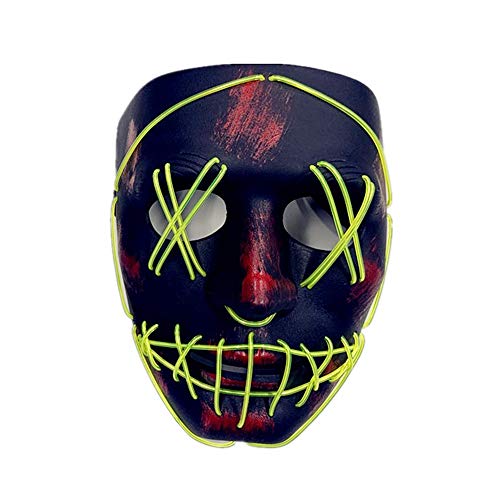 Halloween Led Mask, itayak Halloween Scary Cosplay Costume Mask EL Wire Light up for Halloween Festi - //coolthings.us