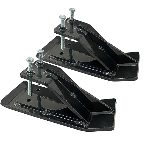 C CLINK Tractor Bucket Protector 2 Ski Edge Protectors Lawn Groomer Anti-skid Protector Anti-skid Edge Protector Heavy Duty Steel Bucket Attachment Black