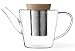 Produktbild VIVA scandinavia 9102249 Teekanne 1 Liter mit Deckel aus Holz, Glas, transparent, 20,5 x 14,5 x 15 cm