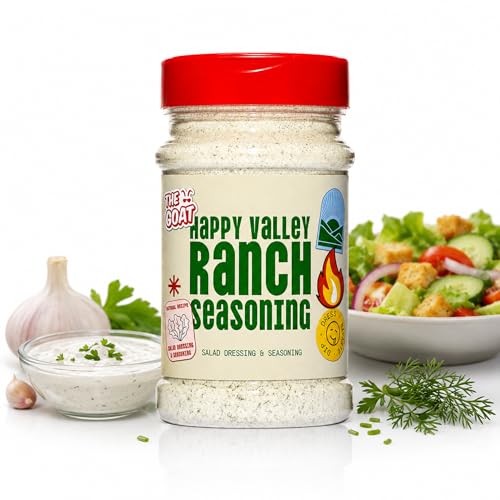 The GOAT Ranch Dressing Seasoning Mix 200g Jar - Tangy Powdered Salad Spice and Flavour Blend with Buttermilk Infusion Herb Fusion Ideal for Dips Veggies Chicken Fries Marinades