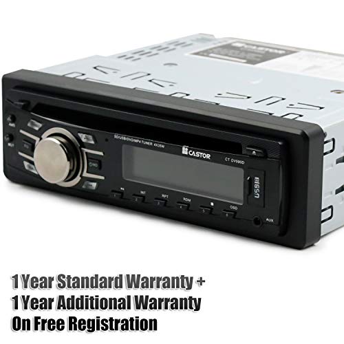 Image of IBELL CTDV990D Car DVD Player with USB, SD, AUX, FM, MP3 Support, 4x45W Output, Digital FM Tuner, Car Stereo Player with Remote Control, Black