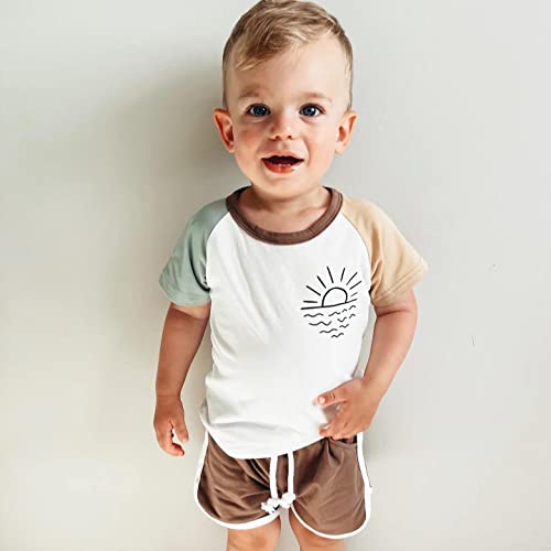 Infant Baby Boy Girl Clothes Set Mama's Boy/Girl Short Sleeve T Shirt Tops Cotton Shorts 2Pcs Summer Outfit3